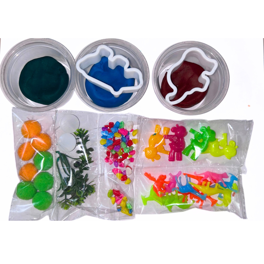 Play dough jungle theme set